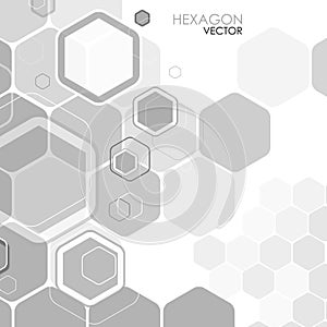 Abstract background hexagon. Vector