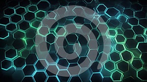 abstract background with a hexagonal grid pattern, symbolizing data storage and transfer