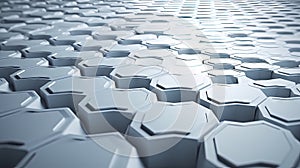 Abstract background with hexagonal tiles. Tech styled hex pattern. Generated AI.