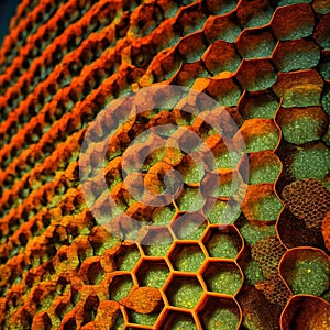 abstract background with hexagons generative AI