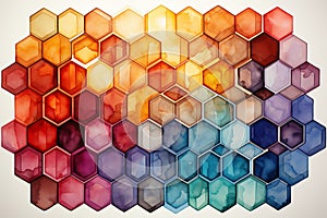 Abstract background with hexagons. Honeycomb pattern. Vector illustration. AI generated Generative AI