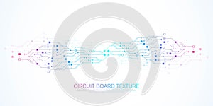 Abstract background with High-tech technology texture circuit board texture. Abstract circuit board banner wallpaper