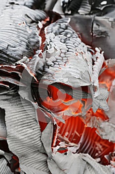 Abstract background of hot ash