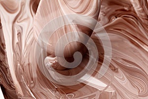 Abstract background, hot, melted chocolate and milk