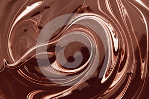 Abstract background, hot, melted chocolate and milk