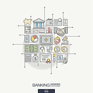 Abstract background illustration for network, money, card, bank, business, finance concepts