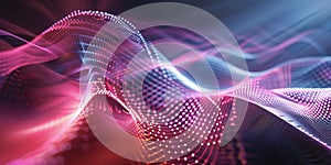 Abstract background image of digital waves made of dots