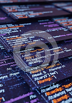 Programming Code Background - Software Development, Coding, Technology, Abstract