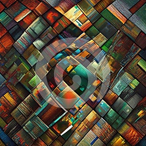 Abstract background image showing multi-colored glass texture AI Generative