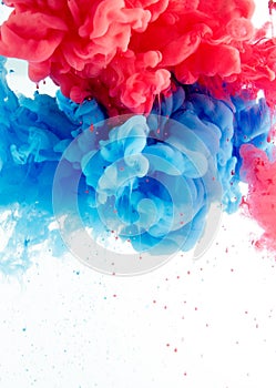 Abstract background from ink color mix in water