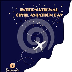 Abstract background for International Civil Aviation Day. Design Vector illustration. Vector illustration of a Banner for Internat