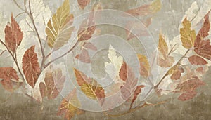 Abstract background with leaf pattern