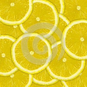 Abstract background of lemon fruit slices