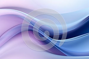 Abstract background in light blue and lilac colors. Smooth colorful flowing wave. Horizontal image with copy space.