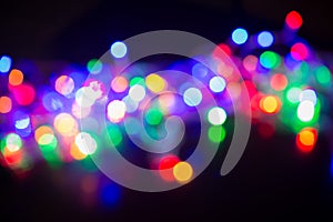 The Abstract Background Light bulb multi color bokeh in shadow