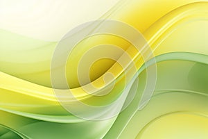 Abstract background in light yellow and green colors. Smooth colorful flowing wave