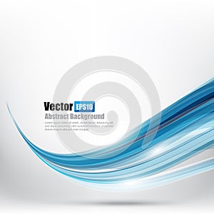 Abstract background Ligth blue curve and wave element vector ill