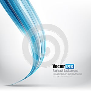 Abstract background Ligth blue curve and wave element vector ill