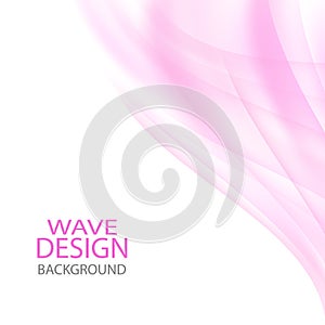 Abstract background Ligth pink curve and wave element