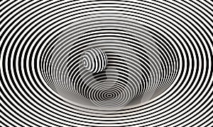 Abstract background with lines. Artwork illustration with optical illusion