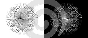 Abstract background with lines in circle. Creative spiral as logo or icon