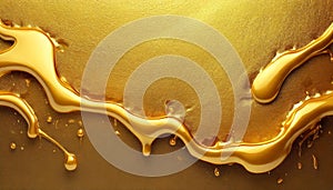 Abstract background with liquid gold effect