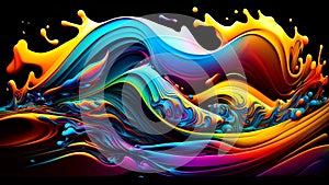 Abstract background liquid multicolor motion graphic video 4k resolution