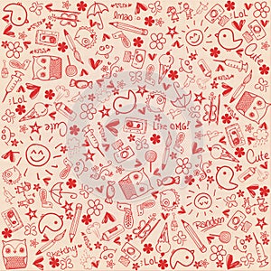 Abstract Background - love Doodles collection photo