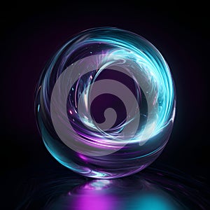 Abstract background. luminous swirling. Elegant glowing circle. Sparking particle. Space tunnel.