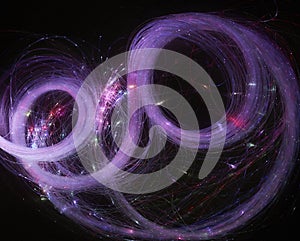 Abstract background. Luminous swirling. Elegant glowing. Sparking particle. Glint lines.