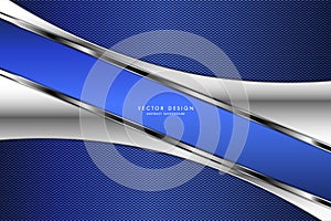 Abstract background.Luxury of blue with carbon fiber.Modern design.