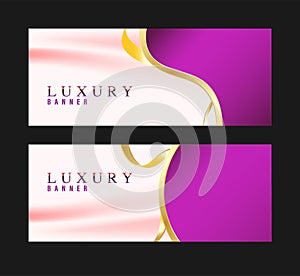 Abstract background luxury gradient banner template vector, website header advertising gift card