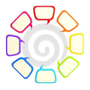 Abstract background made of text bubbles