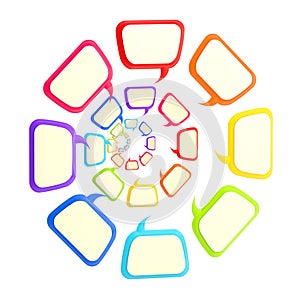 Abstract background made of text bubbles