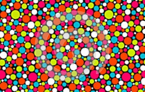 Abstract background of many multicolored circles
