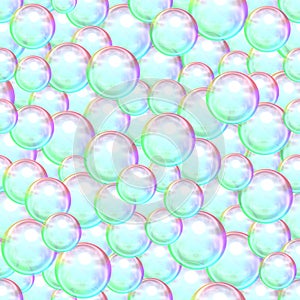 Abstract background of many soap bubbles