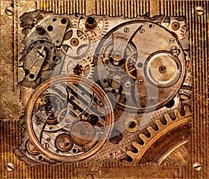 Abstract background with mechanism.