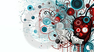 Abstract background Medical themed, digital art illustration