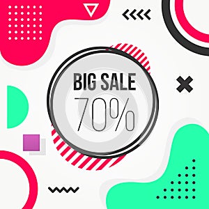 Abstract background with Memphis Style