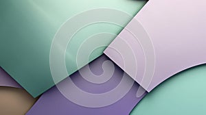 The abstract background of metal texture with empty space in lavender, mint green, and olive green colors. Exuberant 3D