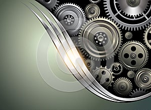 Abstract background metallic with gears