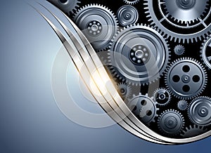 Abstract background metallic with gears