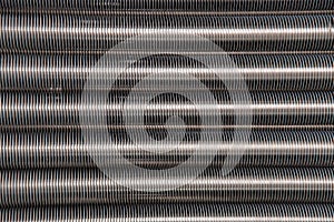 Abstract background of metallic long pipes with thread