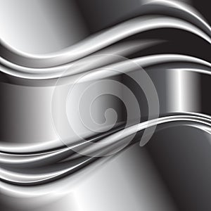Abstract background, metallic silver vector