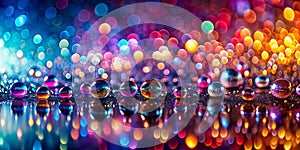 Abstract Background microdroplets lighting reflection Creative AI photo