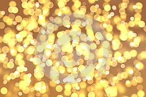 Abstract background mix gold and yellor color bokeh circles