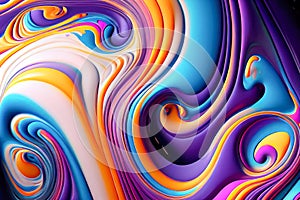 abstract background of mixed multicolored paints. Generative AI