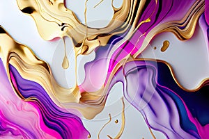 abstract background of mixed multicolored paints. Generative AI