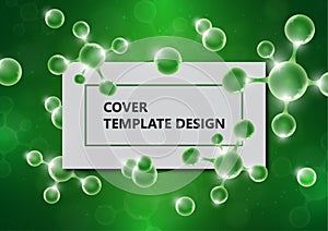 Abstract background with molecules and atoms. Medical, scientific and technological concepts. Bright modern design