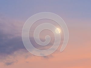 Abstract background : Moon sunlight cloud and sky in evening